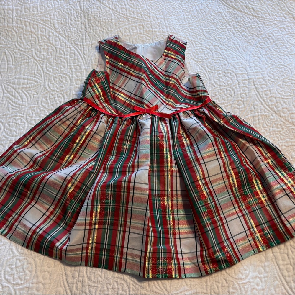 Bonnie Jean plaid holiday dress